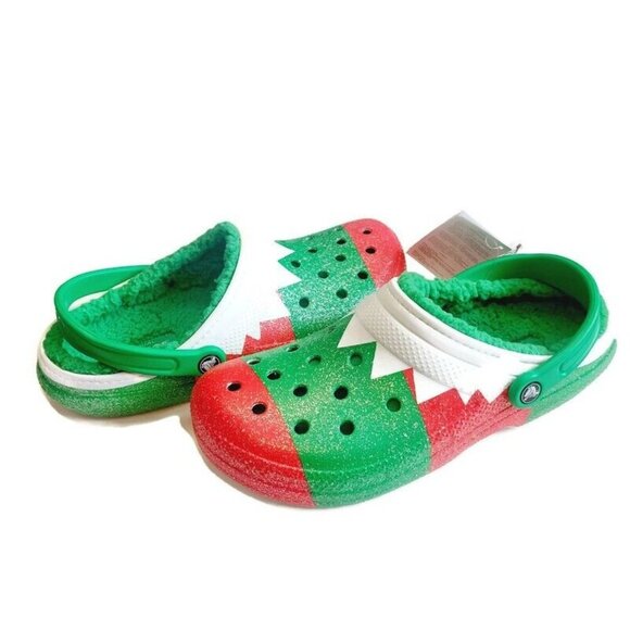 Crocs Classic Lined Holiday Slip On Clog Shoes Mens 10 Womens 12 Sandals - Picture 8 of 8